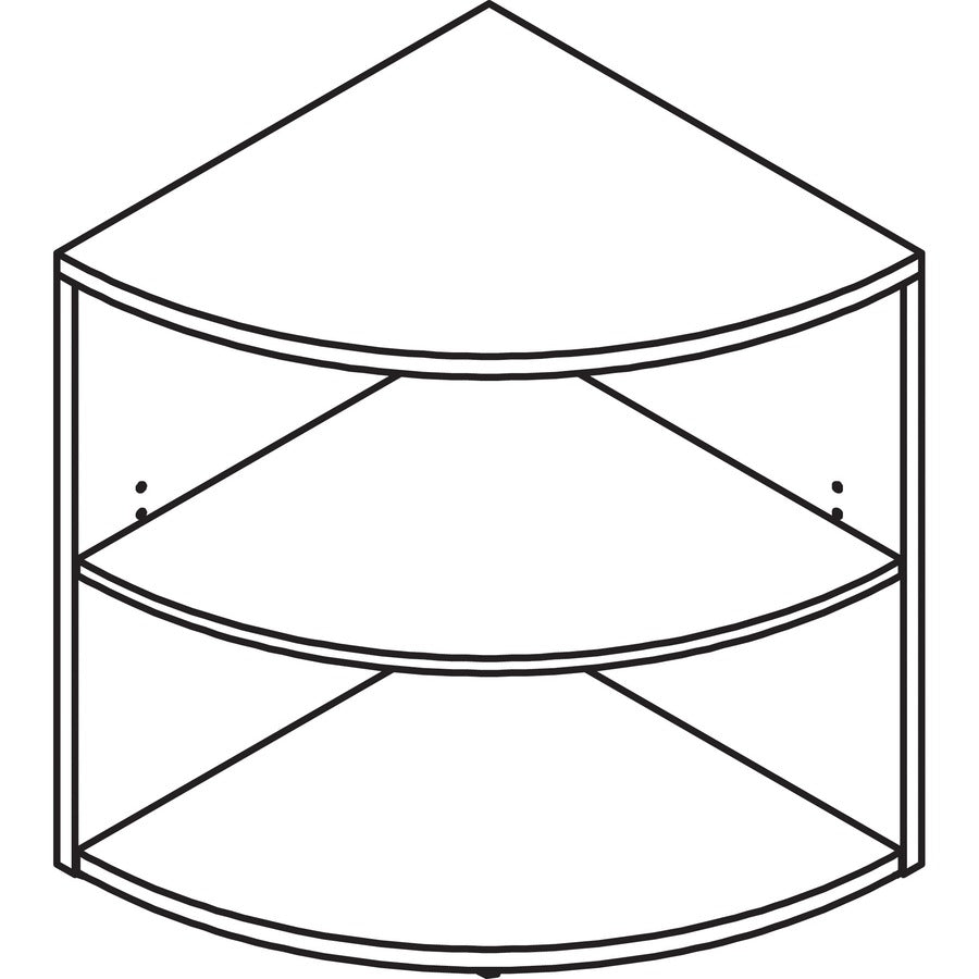 Lorell Essentials Series Desk End Corner Bookcase - 69893
