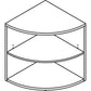 Lorell Essentials Series Desk End Corner Bookcase - 69893