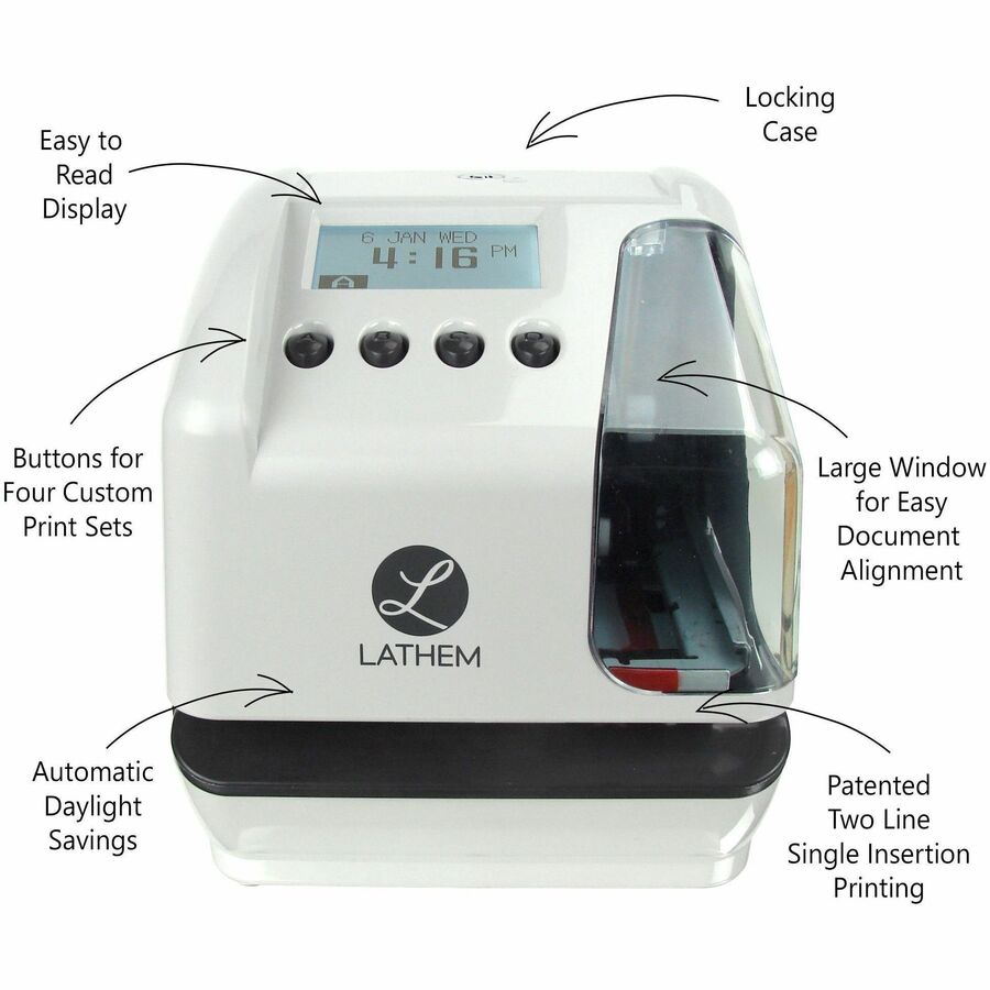 Lathem LT5 Electronic Time and Date Stamp - LT5000