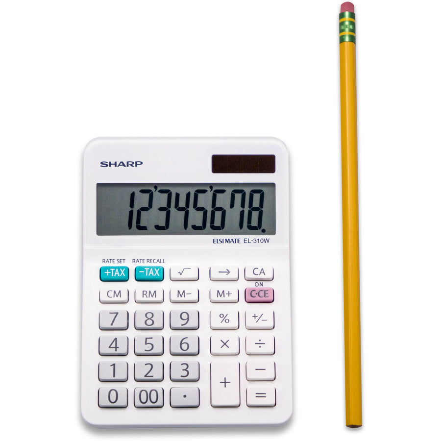 Sharp Calculators EL-310WB 8-Digit Professional Mini-Desktop Calculator - EL310WB