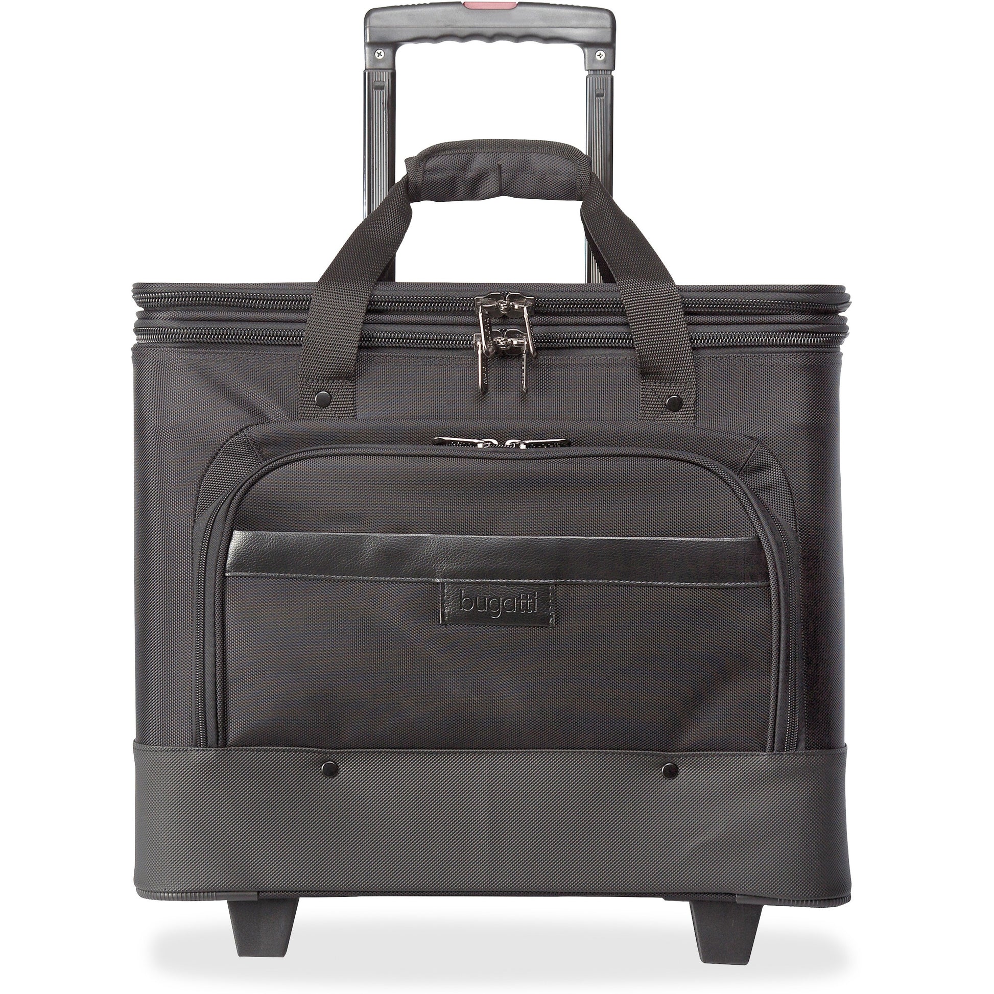 bugatti Business Carrying Case (Roller) for 17" Notebook, File, Accessories - Black