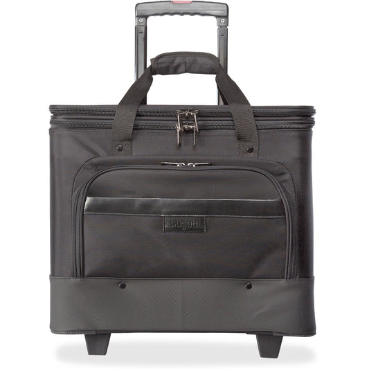 bugatti Business Carrying Case (Roller) for 17" Notebook, File, Accessories - Black