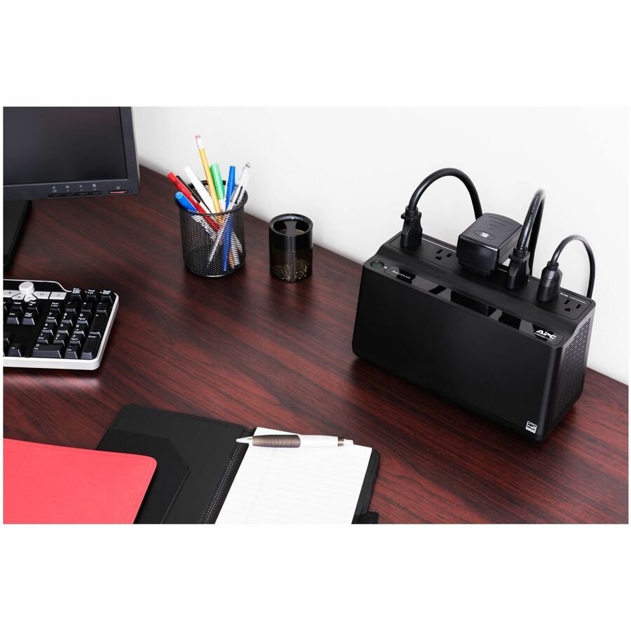 APC Back-UPS 425VA, 120V, 6 NEMA outlets (2 surge), Battery not user replaceable - BE425M