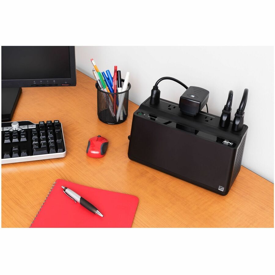 APC Back-UPS 425VA, 120V, 6 NEMA outlets (2 surge), Battery not user replaceable - BE425M