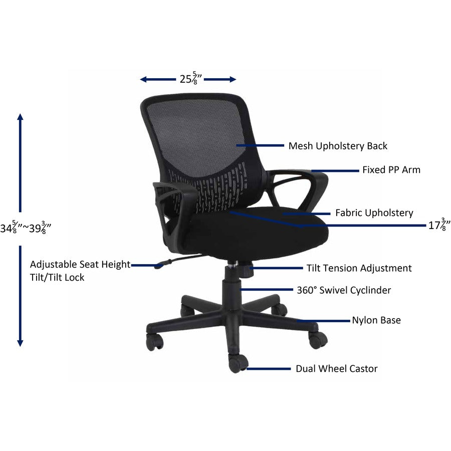 Lorell Value Collection Mesh Back Task Chair - 99846