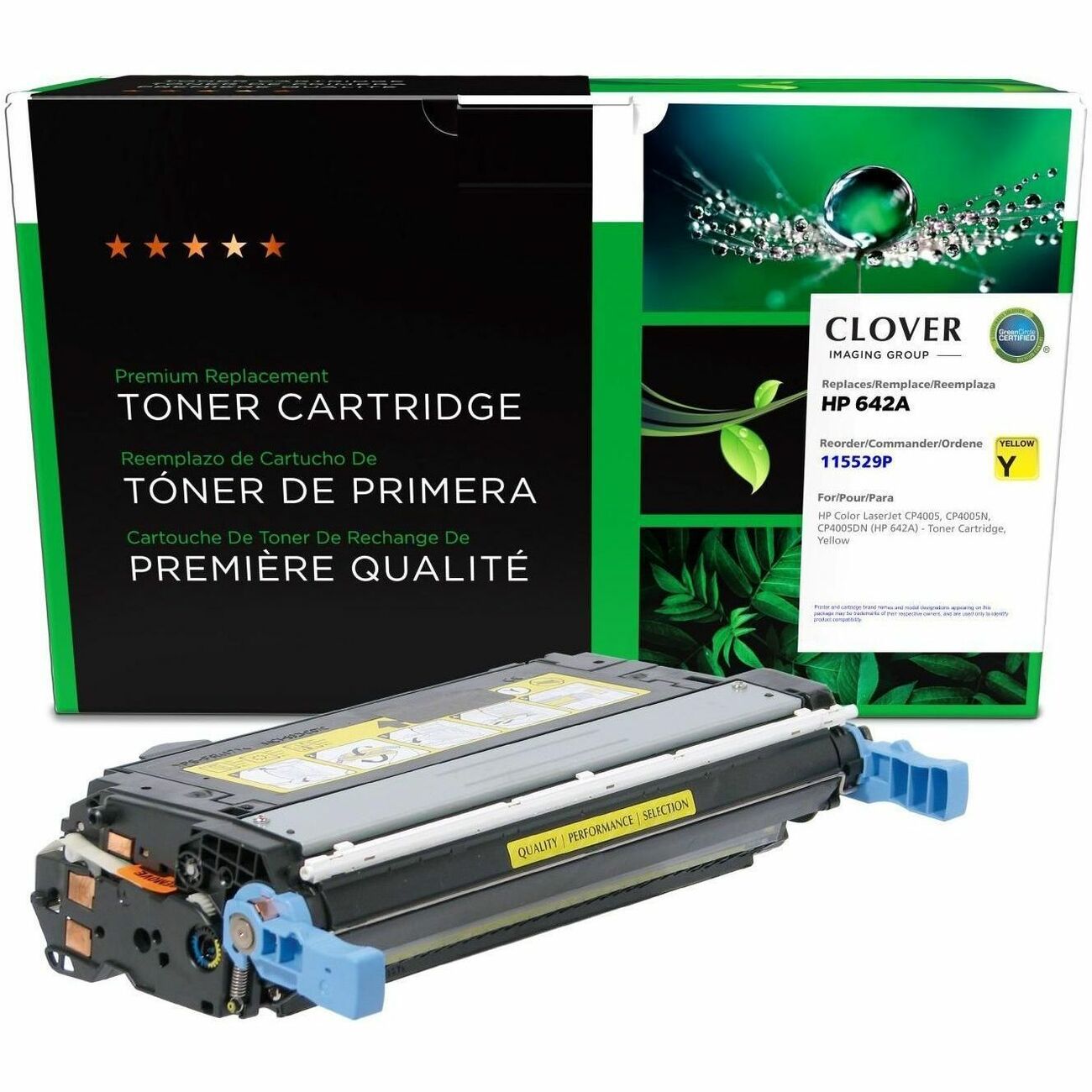 CIG Remanufactured Laser Toner Cartridge 642A (HP 642A, HP CB402A) - Yellow - 1 Each