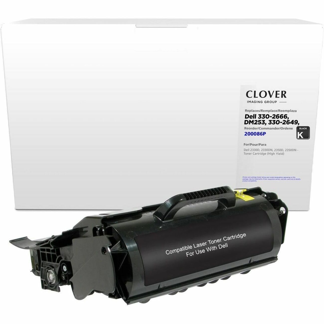 CIG Remanufactured High Yield Laser Toner Cartridge 330-2666, DM253, 330-2649, 330-2667, RR700, 330-2650, PK937, PK941 - Black - 1 Each