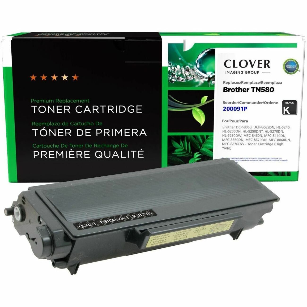 CIG Remanufactured High Yield Laser Toner Cartridge Brother TN3170, Brother TN580, Lenovo LT3500 - Black - 1 Each
