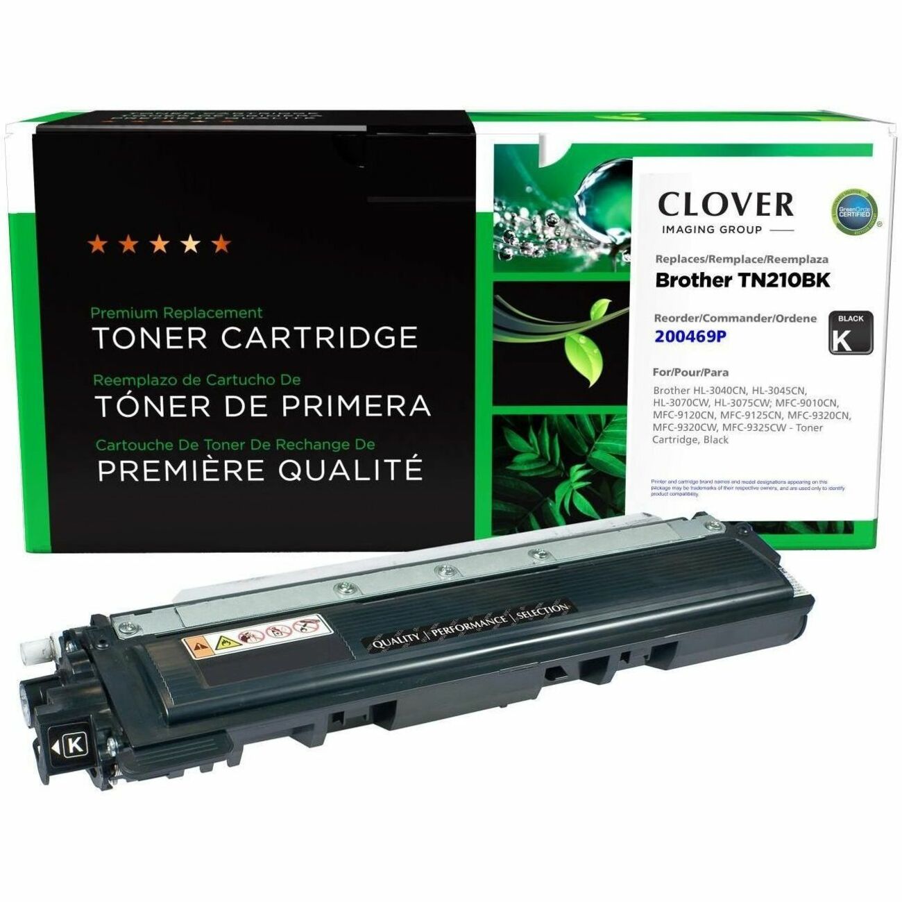 CIG Remanufactured Laser Toner Cartridge Brother TN210BK - Black - 1 Each