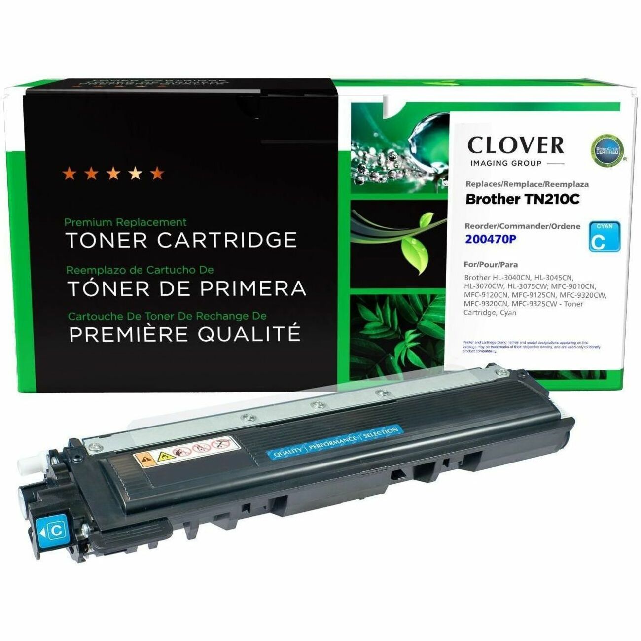 CIG Remanufactured Laser Toner Cartridge Brother TN210C - Cyan - 1 Each