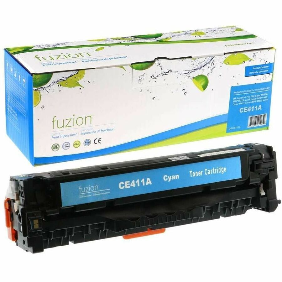 fuzion Remanufactured Toner for HP CE411A (305A) - Cyan