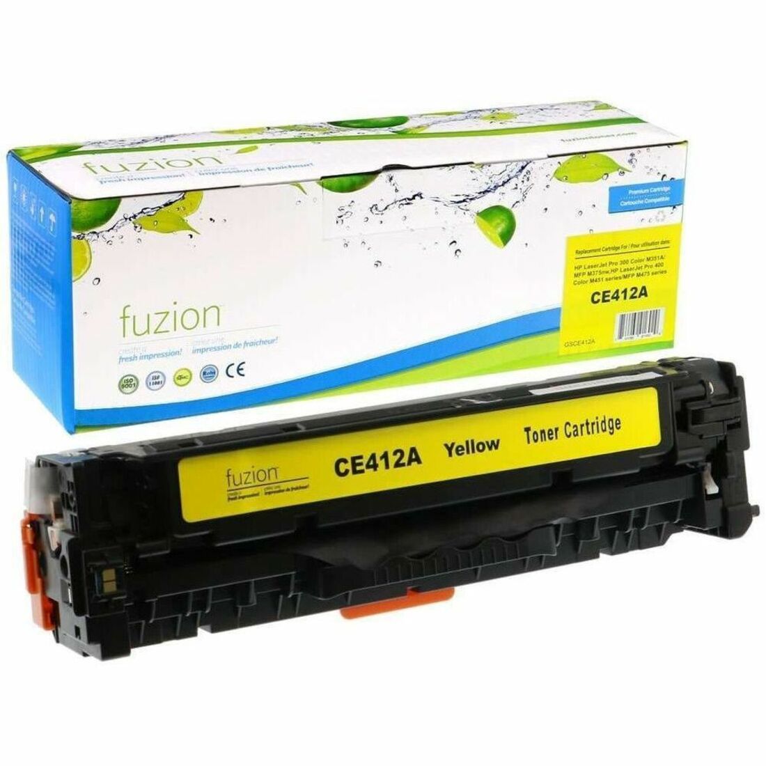 fuzion Remanufactured Toner for HP CE412A (305A) - Yellow