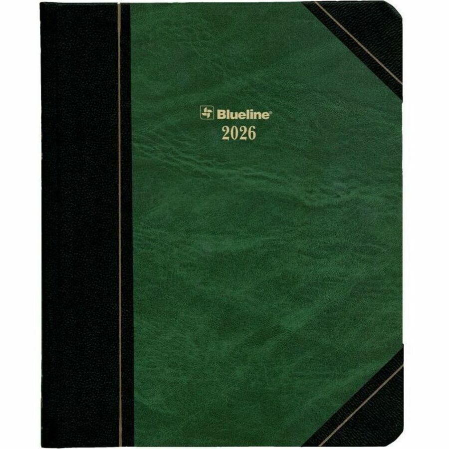 Blueline Traditional Daily Planner, 8" x 6-1/2" , Bilingual, Green - C517B