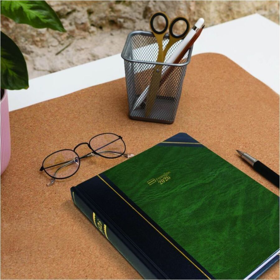 Blueline Traditional Daily Planner, 8" x 6-1/2" , Bilingual, Green - C517B