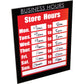 nudell 8.5" x 11" Magnetic Business Hours Sign Holder, Black - 37085BH
