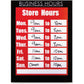 nudell 8.5" x 11" Magnetic Business Hours Sign Holder, Black