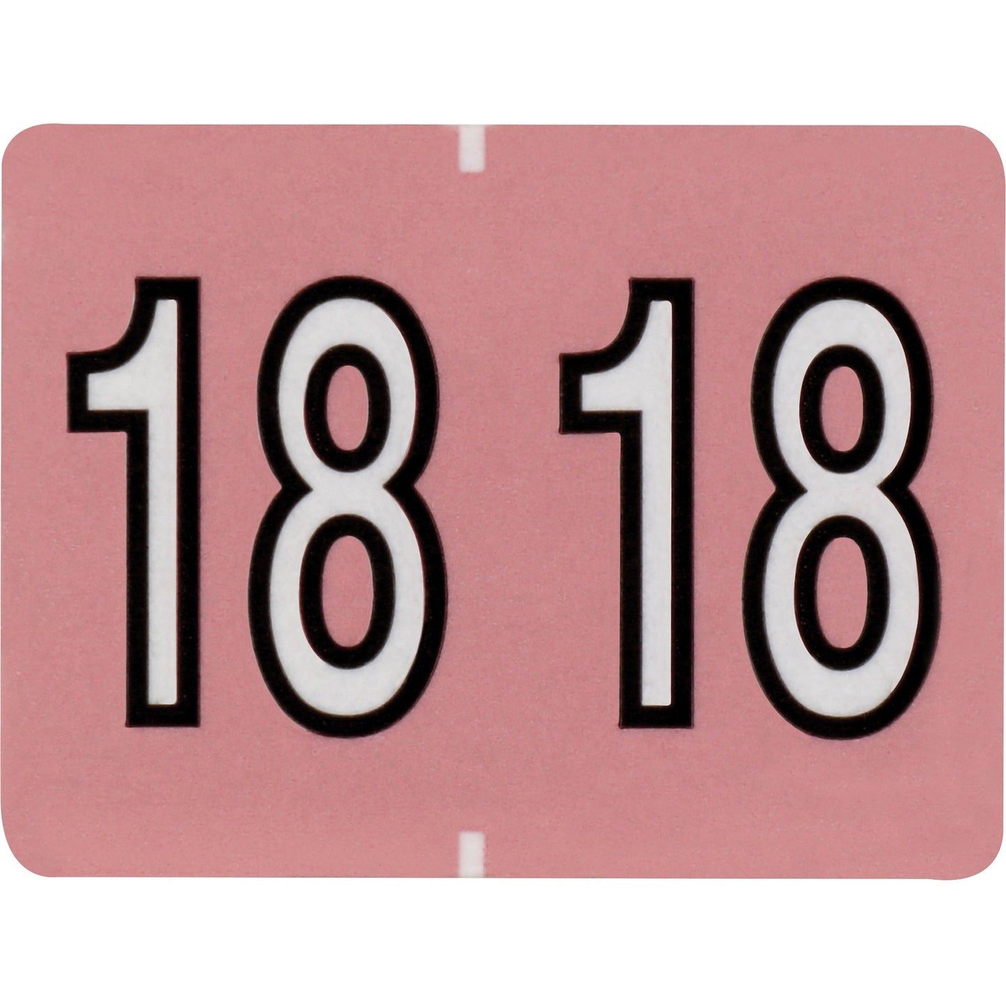 TOPS End Tab Year Labels - 2018 - Pink - 500/Pack