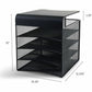 Safco Onyx Solid Top Horizontal Hanging Storage - 3242BL