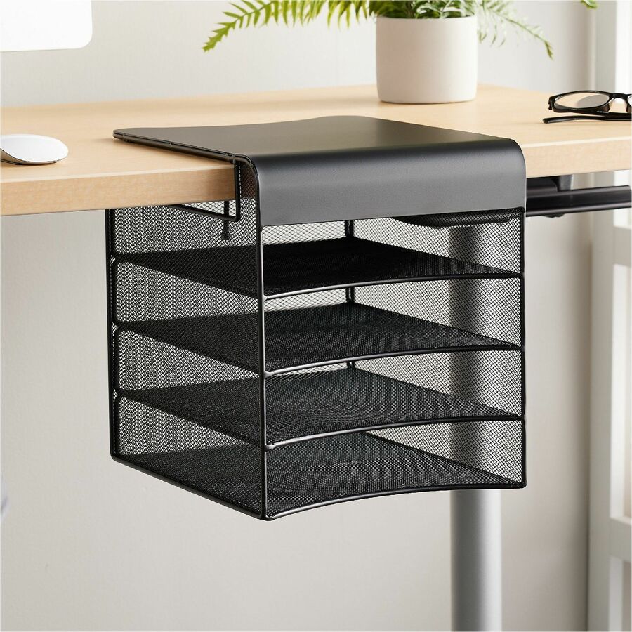Safco Onyx Solid Top Horizontal Hanging Storage - 3242BL