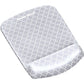Fellowes PlushTouch Mouse Pad Wrist Rest - Gray Lattice - 9549702