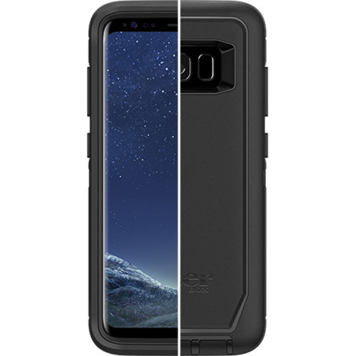 OtterBox Defender Rugged Carrying Case (Holster) Samsung Galaxy S8 Smartphone - Black - 77-54515