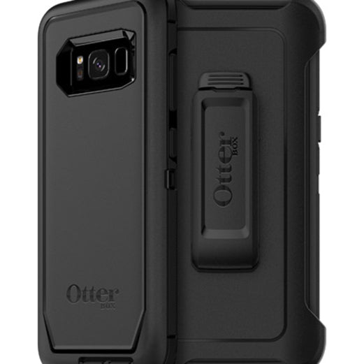 OtterBox Defender Rugged Carrying Case (Holster) Samsung Galaxy S8 Smartphone - Black - 77-54515