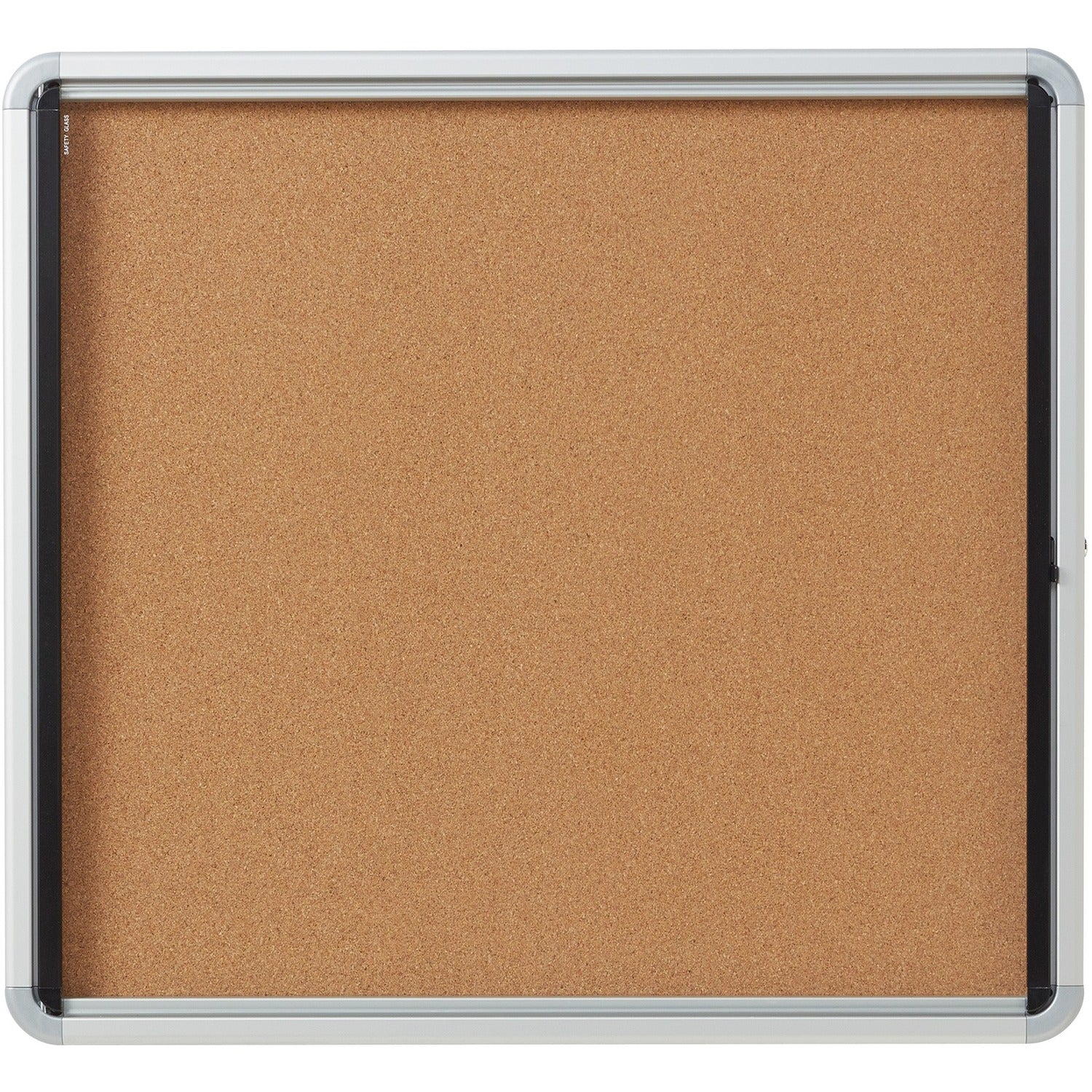 Quartet Euro Enclosed Cork Bulletin Board for Indoor Use, 1 Swing Door, 30" x 27"