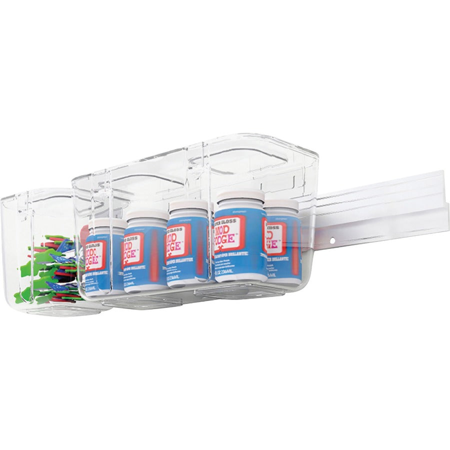 Deflecto Mounting Bar for Storage Box, Organizer Canister - Aluminum - 22773CR