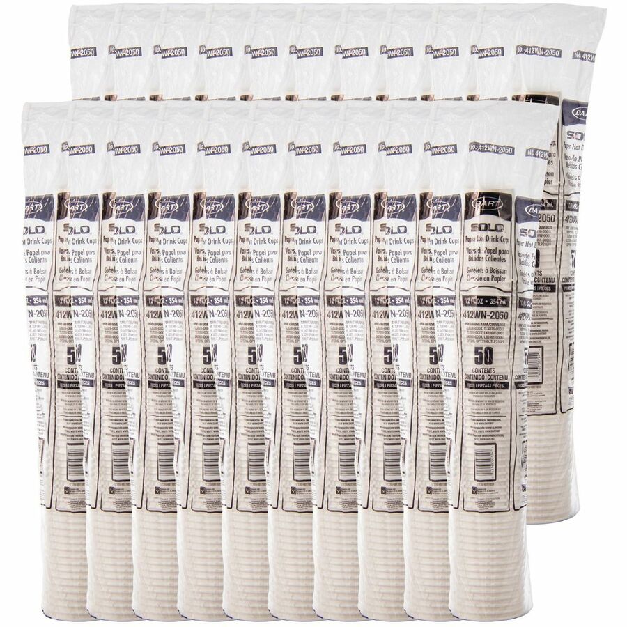 Solo 12 oz Disposable Hot Cups - 412WN2050