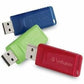Microban 16GB Store 'n' Go USB Flash Drive - 3pk - Red, Green, Blue