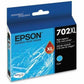 Epson DURABrite Ultra T702XL Original High Yield Inkjet Ink Cartridge - Cyan - 1 Each - T702XL220-S