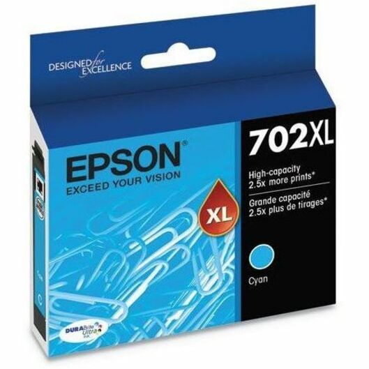 Epson DURABrite Ultra T702XL Original High Yield Inkjet Ink Cartridge - Cyan - 1 Each - T702XL220-S