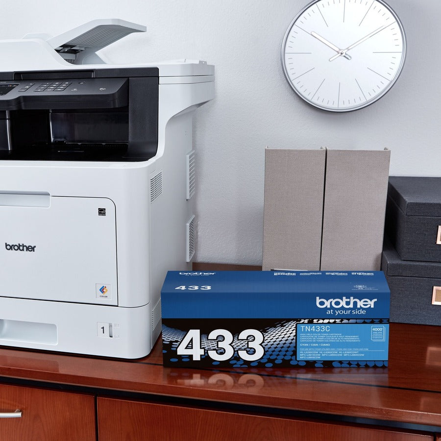 Brother TN433C Original High Yield Laser Toner Cartridge - Cyan - 1 Each - TN433C