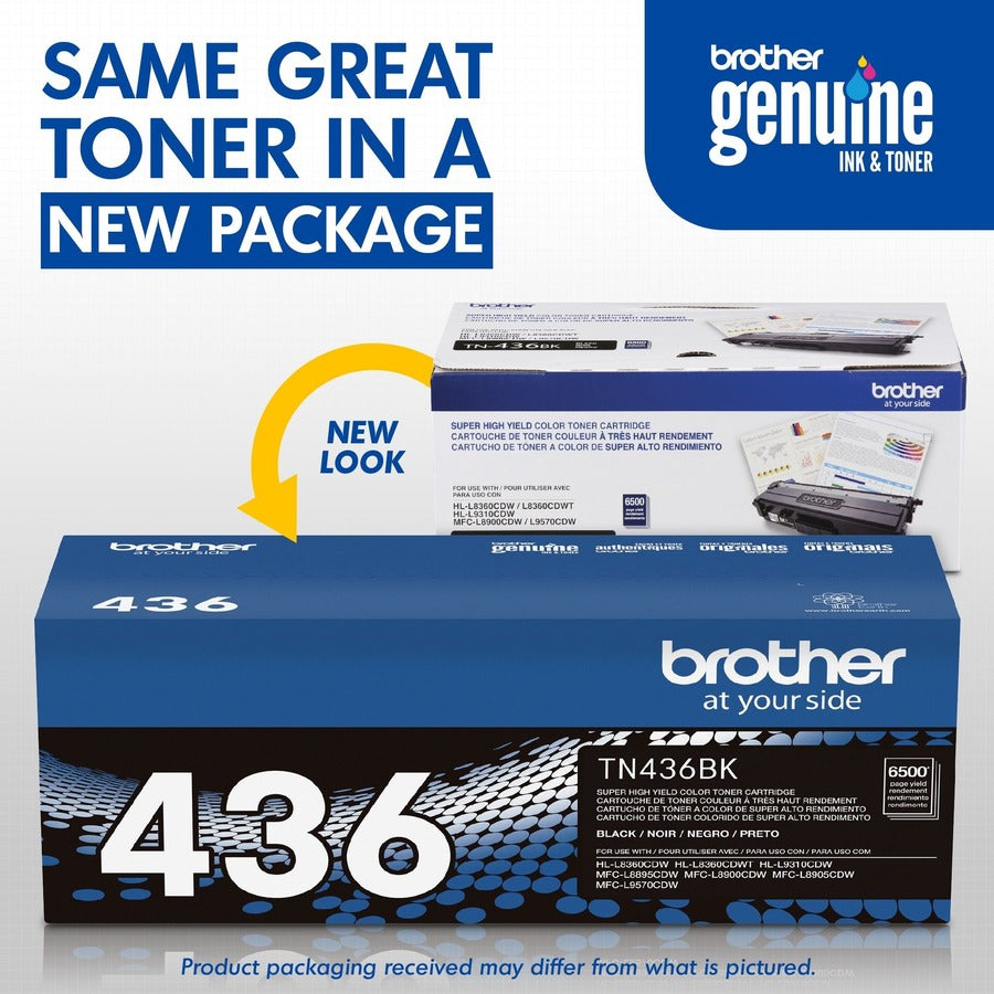 Brother TN436BK Original Laser Toner Cartridge - Black - 1 Each - TN436BK