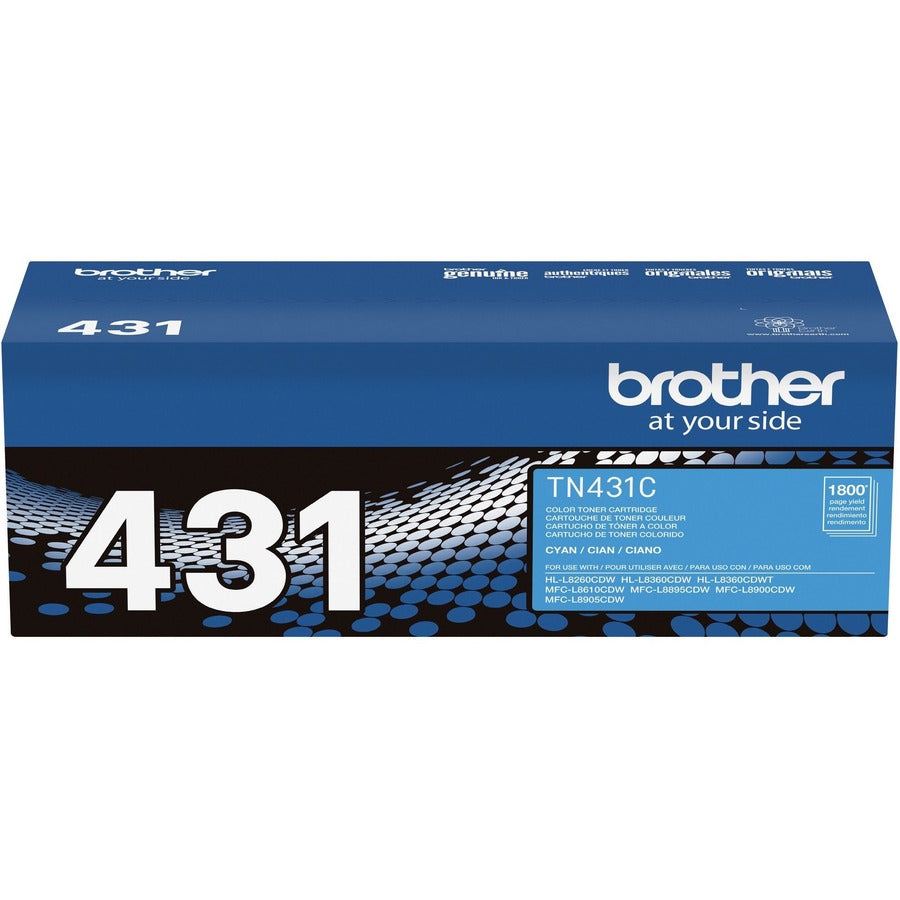 Brother TN431C Original Standard Yield Laser Toner Cartridge - Cyan - 1 Each - TN431C