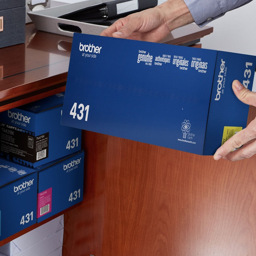 Brother TN431Y Original Standard Yield Laser Toner Cartridge - Yellow - 1 Each - TN431Y