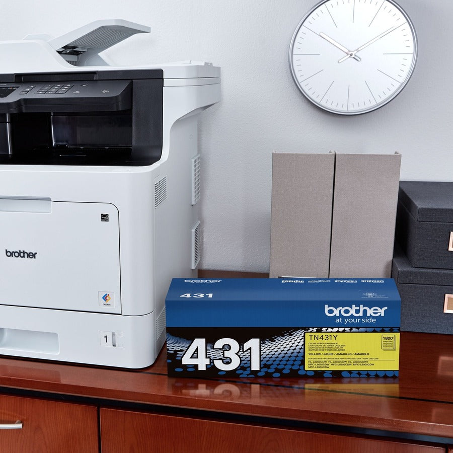 Brother TN431Y Original Standard Yield Laser Toner Cartridge - Yellow - 1 Each - TN431Y