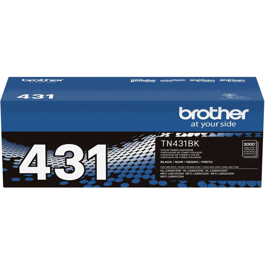 Brother TN431BK Original Standard Yield Laser Toner Cartridge - Black - 1 Each - TN431BK