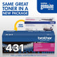 Brother TN431M Original Standard Yield Laser Toner Cartridge - Magenta - 1 Each - TN431M