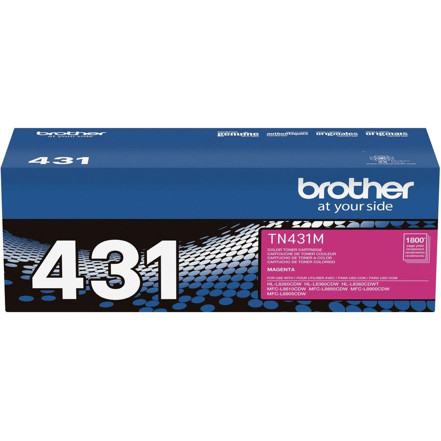 Brother TN431M Original Standard Yield Laser Toner Cartridge - Magenta - 1 Each - TN431M