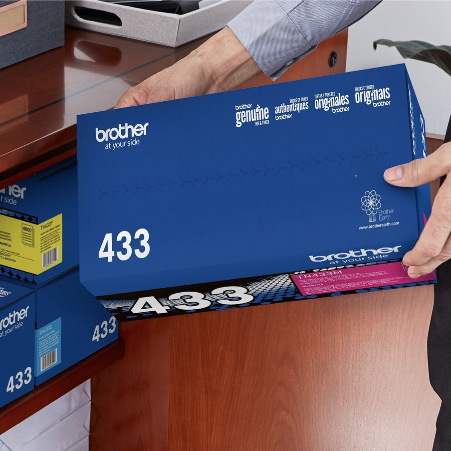 Brother TN433M Original High Yield Laser Toner Cartridge - Magenta - 1 Each - TN433M