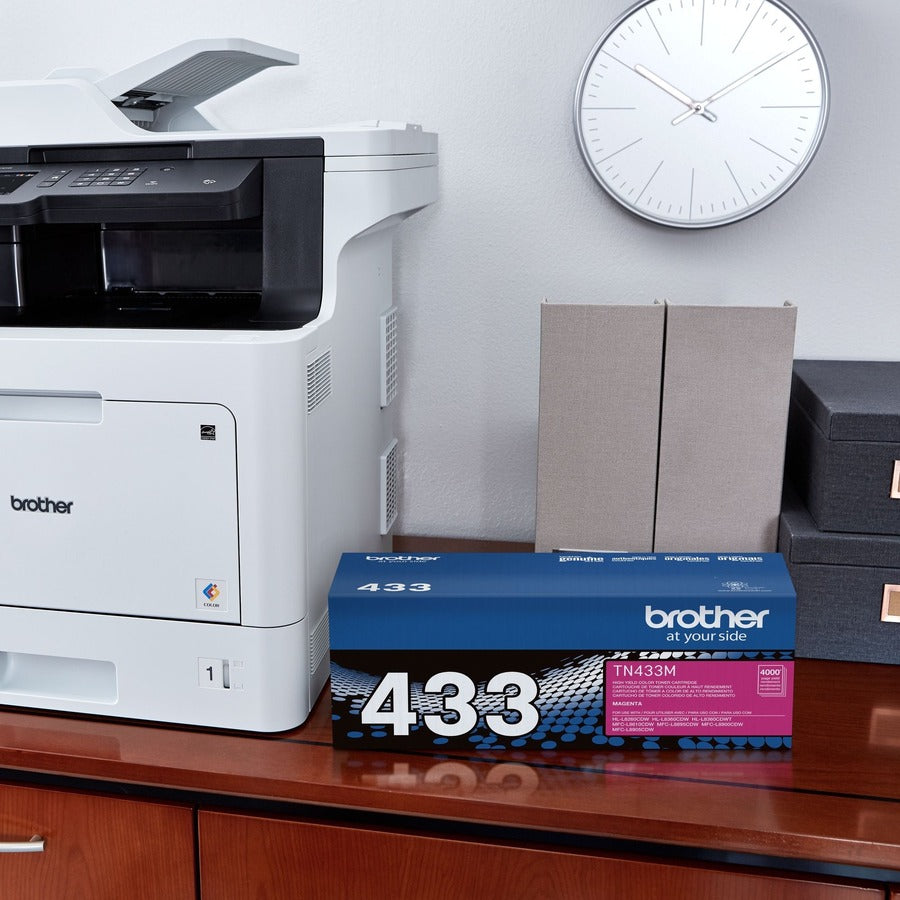 Brother TN433M Original High Yield Laser Toner Cartridge - Magenta - 1 Each - TN433M