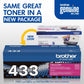 Brother TN433M Original High Yield Laser Toner Cartridge - Magenta - 1 Each - TN433M