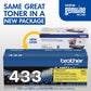 Brother TN433Y Original High Yield Laser Toner Cartridge - Yellow - 1 Each - TN433Y
