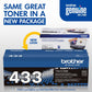 Brother TN433BK Original High Yield Laser Toner Cartridge - Black - 1 Each - TN433BK