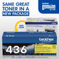 Brother TN436Y Original Laser Toner Cartridge - Yellow - 1 Each - TN436Y