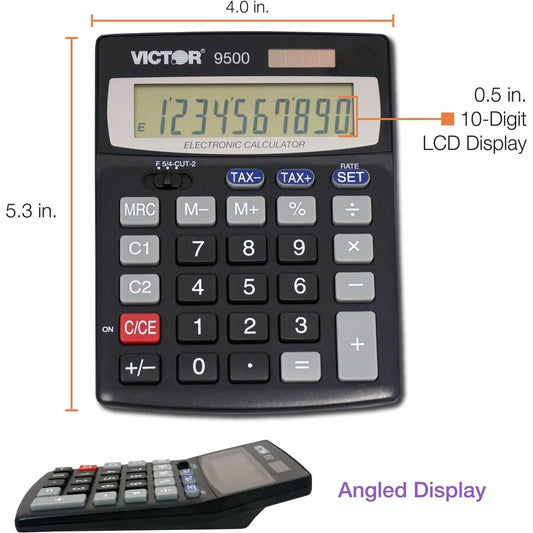 Victor 10 Digit Tax and Currency Conversion Desktop Calculator - 9500