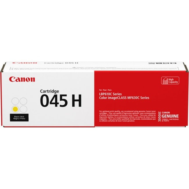 Canon 045 High Yield Laser Toner Cartridge - Yellow - 1 Each