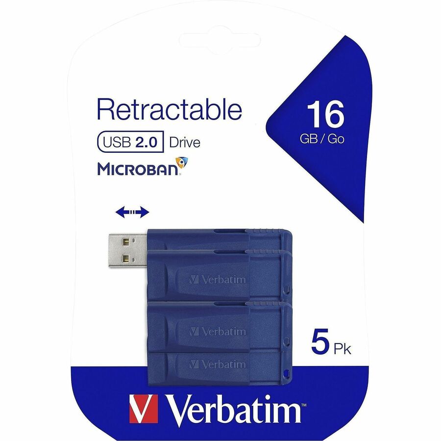 Verbatim 16GB USB Flash Drive - 5pk - Blue - 99810