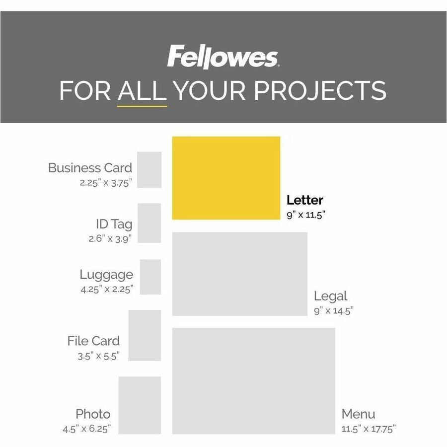 Fellowes Letter-Size Thermal Laminating Pouches - 5743401